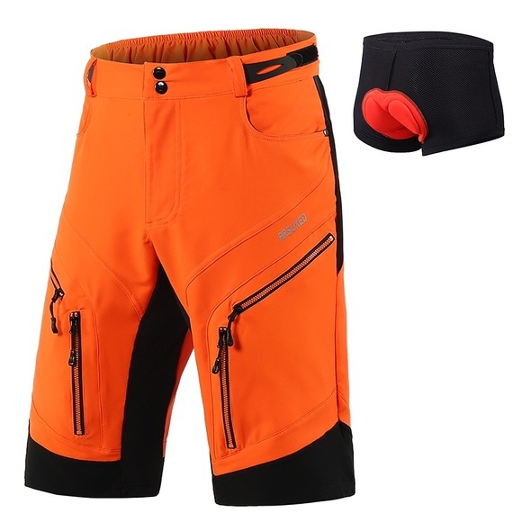 Herren Radlerhose Fahrradhose Fahrradshorts Kurze Radhose MTB Fahhrad Kurze Hose Baggyhosen entspannte Passform MTB Mountain Rennrad Sport 3D-Pad Atmungsaktiv Rasche Trocknung / Mikro-elastisch Lightinthebox