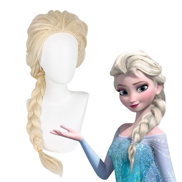 elsa perücke cosplay perücke gewellt mittelteil perücke one color mix braun kunsthaar damen weiß perücken Lightinthebox