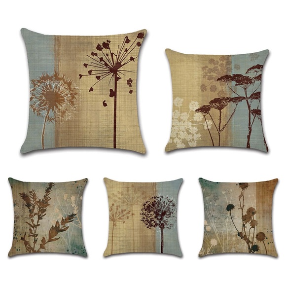 Kissenbezug mit Vintage-Blumenmuster, 5-teilig, weich, dekorativ, quadratisch, Kissenbezug, Kissenbezug für Schlafzimmer, Wohnzimmer, hochwertiges, maschinenwaschbares Innenkissen für Sofa, Couch, Lightinthebox