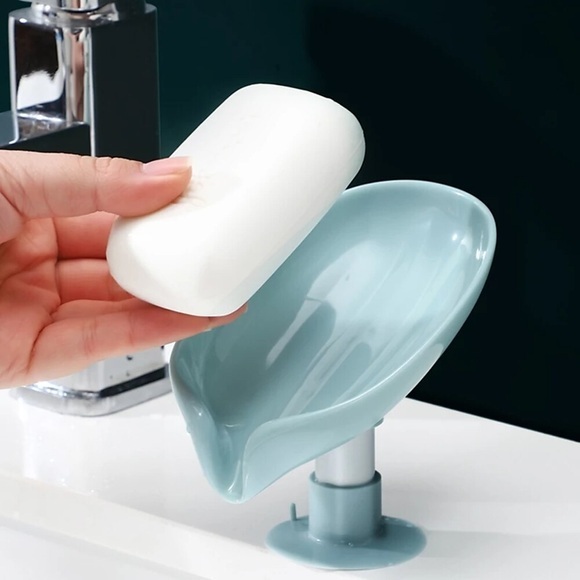 Blattform Seifenkiste Abfluss Seifenhalter Box Badezimmer Dusche Seifenhalter Schwamm Ablage kreativer Saugnapf wasserfreie Aufbewahrungsbox Lightinthebox
