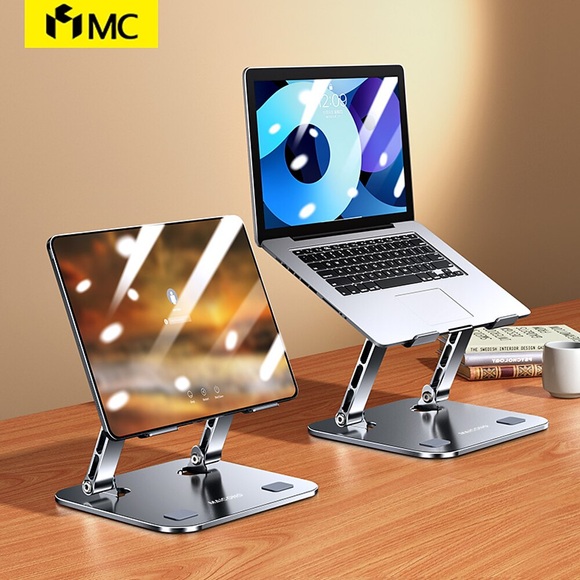 Laptop Stand für Schreibtisch Verstellbarer Laptopständer Metall Silikon Tragbar Faltbar Alles in einem Laptop Halter Kompatibel mit Kindle Fire iPad Pro MacBook Air Pro 9 bis 15,6 Zoll 17 Zoll Lightinthebox