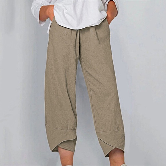 Damen Übergröße Hosen Chinesisch Chino Tasche Feste Farbe Basic Casual Casual Täglich Normal Knöchellänge Herbst Frühling Schwarz Grau Kaki L XL XXL 3XL 4XL / Baumwolle Lightinthebox