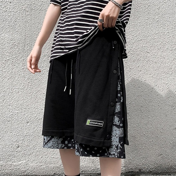 Herren Haremshosen Shorts Kurze Hosen Abgeschnittene Hose Basketball-Shorts Lässige Shorts Patchwork Elastische Taille Graphic Cashewnüsse Atmungsaktiv Sport Knielänge Freizeit Sport Strassenmode Lightinthebox