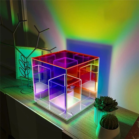 led tischlampe 3d illusion persönlichkeit lampe technologie sinn schreibtischlampe nachttischlampen bunte schreibtischbeleuchtung usb tischlampe postmodernes design acryl licht Lightinthebox