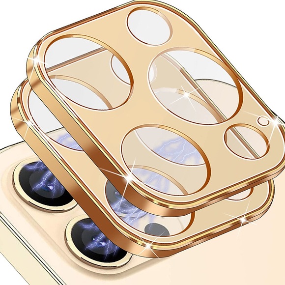 [2 Pack] Handy Kamera Schutzfolie Für Apple iPhone 14 Promax iPhone 13 Pro Max 12 Mini 11 Hartglas Aluminium-Legierung Glänzender Schein Explosionsgeschützte Kratzfest Handy-Zubehör Lightinthebox