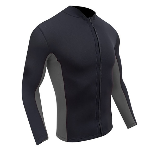 Herren Neoprenanzug Oberteil Neoprenanzugjacke 2mm Neopren Shirt warm halten UPF50 Hochelastisch Langarm Reißverschluß vorne - Schwimmen Tauchen Surfen Tauchgerät Patchwork Frühling Sommer Winter Lightinthebox