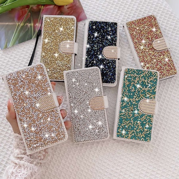 Telefon Hülle Handyhüllen Für Samsung Galaxy Brieftasche Kartenetui A73 A53 A33 S22 Ultra Plus S21 FE S20 A72 A52 A42 Note 20 Ultra Bling Strass mit Handyband Glänzender Schein Kristalldiamant Lightinthebox