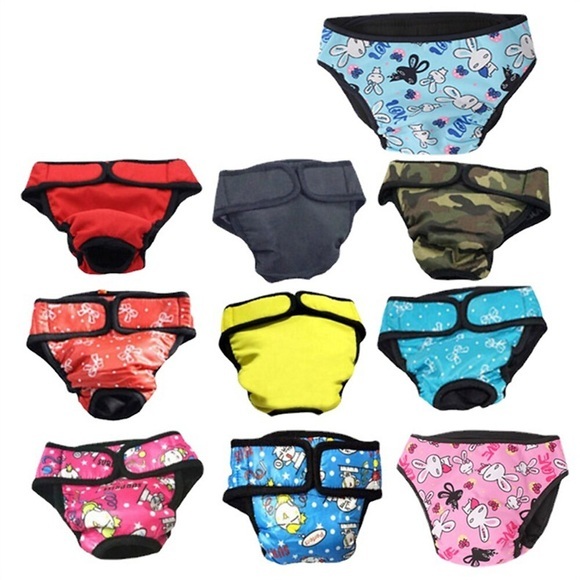Hundewindeln waschbare Hündinnen Windeln Wraps, Haustier Hündin physiologische Hosen Windelunterwäsche waschbar Sanitärhöschen wiederverwendbar wasserdicht Lightinthebox