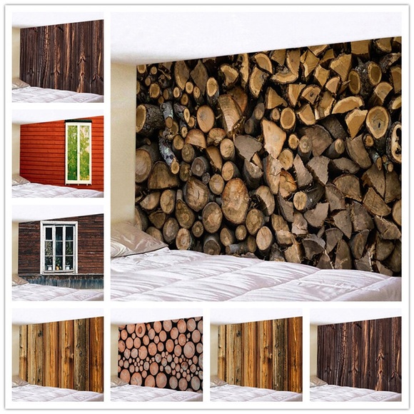 holz wandteppich kunst dekor decke vorhang hängen nach hause schlafzimmer wohnzimmer dekoration polyester Lightinthebox
