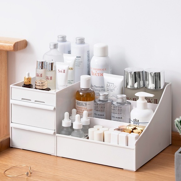 schublade make-up aufbewahrungsbox kosmetik aufbewahrungsbox desktop kommode organisator container schmuck lippenstift kosmetik lagerregal große kapazität Lightinthebox