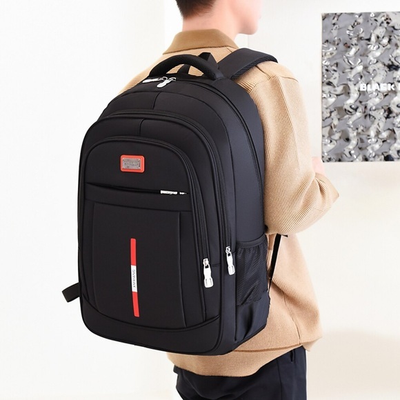 Herren Schultasche Funktionsrucksack Rucksack Schulanfang Täglich Feste Farbe Oxford Stoff Nylon Hohe Kapazität Wasserdicht Reißverschluss Schwarz Rote Blau Grün Lightinthebox