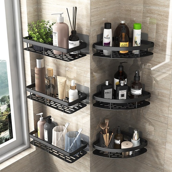 Badezimmer Dreieck Korb Saugnapf Wand Typ Raum Aluminium Duschraum Dreieck nicht perforiertes WC Eckregal Lightinthebox