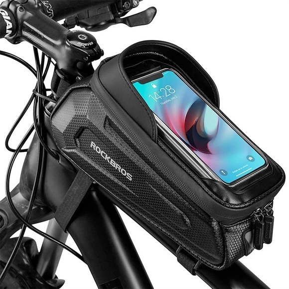 Fahrrad Handy Frontrahmen Tasche wasserdicht Fahrrad Handy Halterung Tasche Hartschale Fahrrad Handytasche Handyhülle kompatibel mit iPhone 11/12 Pro XR XS Max 7 8 Plus Handys unter 6,8 Lightinthebox