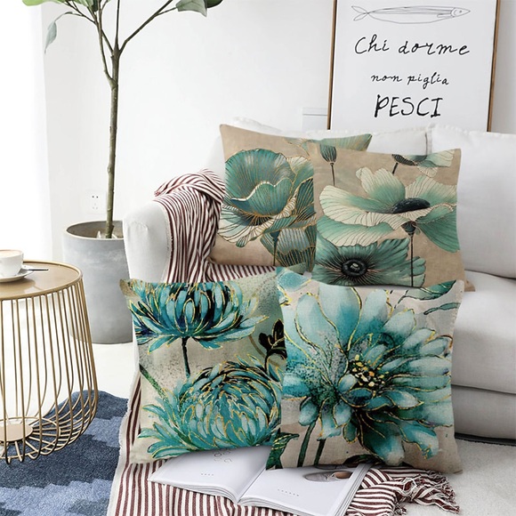Lotus Blumen doppelseitiger Kissenbezug 4 Stück weicher dekorativer quadratischer Wurfkissenbezug Kissenbezug Kissenbezug für Schlafzimmer Wohnzimmer hochwertige maschinenwaschbare Innenkissen für Lightinthebox
