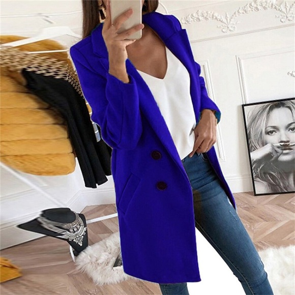 Damen Mantel Strasse Täglich Ausgehen Herbst Winter Lang Mantel Regular Fit warm halten Strassenmode Casual Jacken Langarm Feste Farbe Tasche Schwarz Grau Rosa Lightinthebox