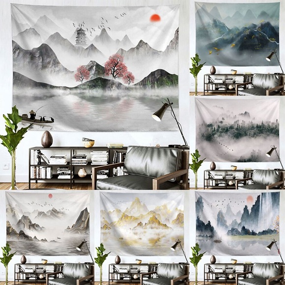 chinesischer stil wandteppich kunst dekor decke vorhang hängen hause schlafzimmer wohnzimmer dekoration polyester Lightinthebox