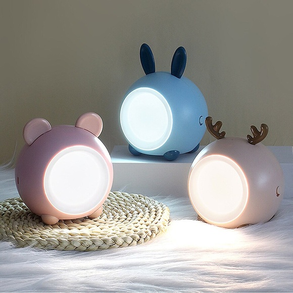 Touch Nachtlicht stufenlos dimmbar 3-farbige Kinderlampe USB-Aufladung niedliche Tierform Kinderzimmer Nachttischlampen Lightinthebox