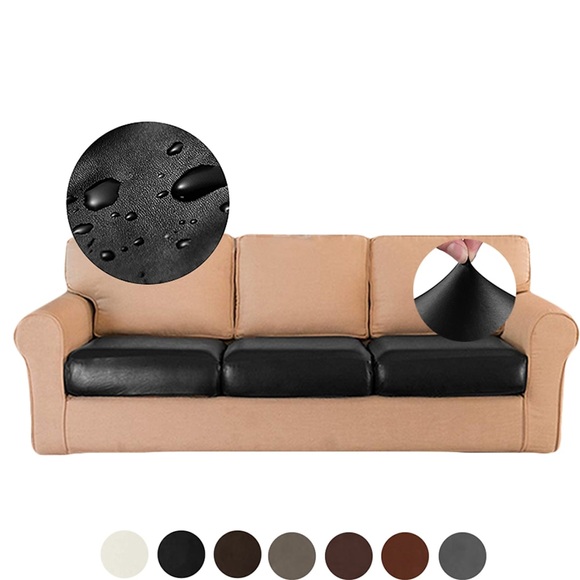 1 Stück Stretch-Kissenbezüge Leder-Couch-Kissenbezüge wasserdichte Sitzbezüge Wohnmobil-Stuhl-Sofa-Möbelschutz PU-Bezüge für Sofa-Sitzer-Ersatz Lightinthebox
