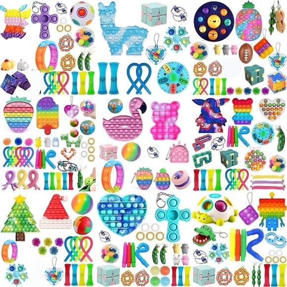 40 Stück Top Zappelspielzeug Pack Anti-Stress-Spielzeug-Set Marmor Relief Geschenk für Erwachsene Mädchen Weihnachten sensorische Anti-Stress Relief Zappelspielzeug Lightinthebox