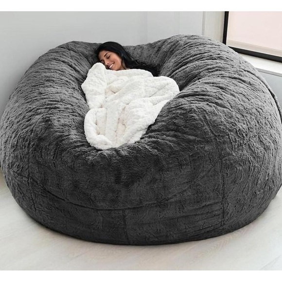 Sitzsack-Stuhlbezug, strapazierfähiger, bequemer Stuhl, PVC-Fell-Sitzsack-Sofas, Kunstpelz-Sofa, Wohnzimmer, Schlafsofa, große Sitzsack-Stuhl-Abdeckung (kein Füllstoff, nur Bezug) Lightinthebox