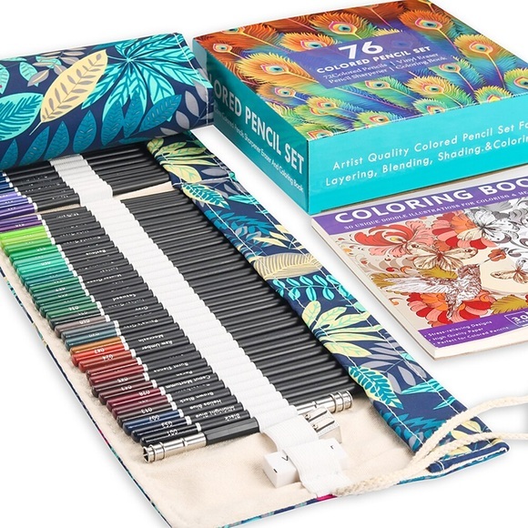 72 Farbstifte aus Holz, Bleistift-Set, handgemaltes Doodle, füllen Sie die Karte dieser Bleistiftkunst oder des Schulbedarfs aus Lightinthebox