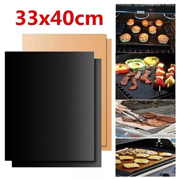 5 Stück Grillmatte, wiederverwendbare Antihaft-Grillmatte, Grillmatte, Abdeckfolie, Grilleinlage, 33 x 40 cm, 0,2 mm dick Lightinthebox