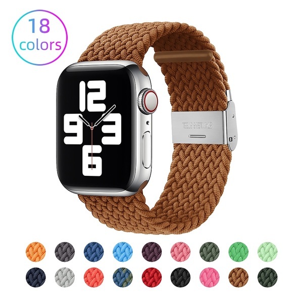 1 Stück Armband Kompatibel mit Apple iWatch Series 8 7 6 5 4 3 2 1 SE Sportband für iWatch Smartwatch Gurt Armband Nylon Verstellbar Elasthan Geflochten Lightinthebox