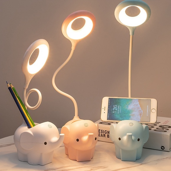 kreative niedliche haustier elefant tier led schreibtischlampe usb aufladen plug-in dual-use 3-farbe dimmbar lernzubehör hell niedlich nachttischlampe lernen schreibtischlampe nachtlicht Lightinthebox