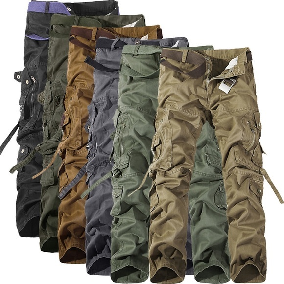 Herren Cargohosen Wanderhose Wanderhosen Arbeitshose Militär Außen Ripstop Atmungsaktiv Tasche mit Reißverschluss Multi Pocket Hosen / Regenhose Unten Cachi scuro Türkengrün Baumwolle Jagd Angeln Lightinthebox
