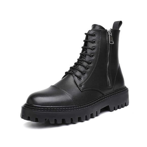 Herren Stiefel Springerstiefel Casual Täglich PU Stiefeletten / Stiefeletten Schwarz Winter Herbst Lightinthebox