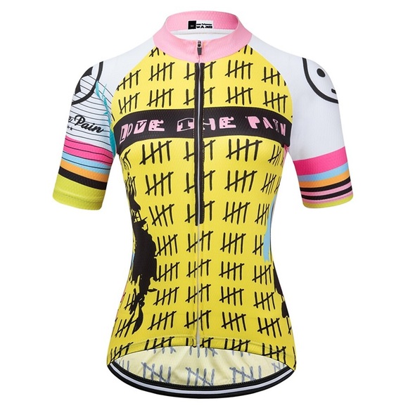 21Grams Damen Radtrikot fahrradbekleidung Fahrradtrikot Kurzarm Fahhrad Shirt mit 3 Gesäßtaschen MTB Mountain Rennrad Atmungsaktiv Rasche Trocknung Feuchtigkeitsabsorbierend Reflexstreiffen Gelb Lightinthebox