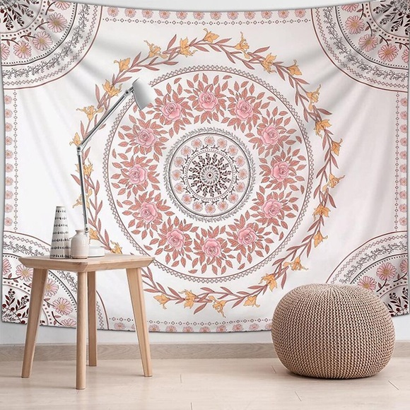 Mandala Bohemian Wandteppich Kunstdekor Decke Vorhang hängend Zuhause Schlafzimmer Wohnzimmer Dekoration Boho Hippie psychedelisch Blumen Blume Lotus Lightinthebox