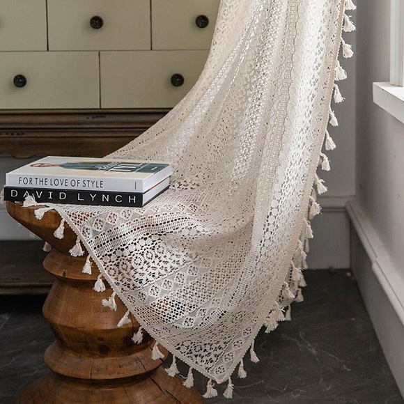 1 Paneel für Zuhause, weiße Vorhänge, Boho-Stabtasche, Halbverdunkelungszimmer, Verdunkelung, Rüschen, Bauernhaus, Fensterbehandlungen, Wohnzimmer, Schlafzimmer, Kinderzimmer Lightinthebox