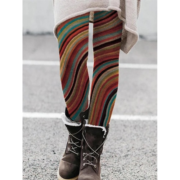 damenmode strumpfhosen leggings druck in voller länge hosen lässig wochenende mikro-elastisch katze streifen bauchkontrolle butt lift mager bild farbe 6 2xl Lightinthebox