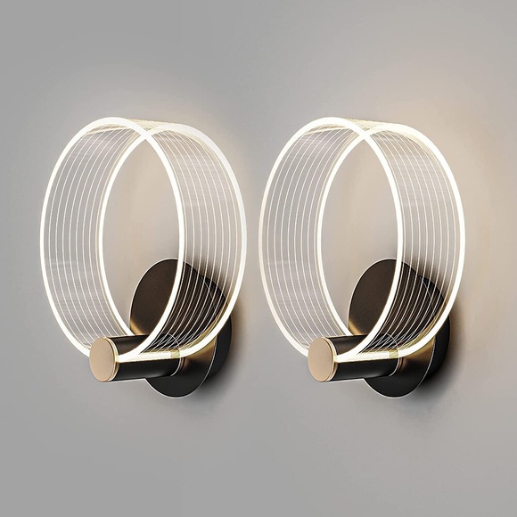 Moderne Acryl-Wandleuchte 2-teiliges Set aus Einzelkopf- oder Doppelkopf-LED-Dekorationswandleuchte 3-Farben-Temperatur einstellbarer Wandbehangtyp geeignet für Lightinthebox