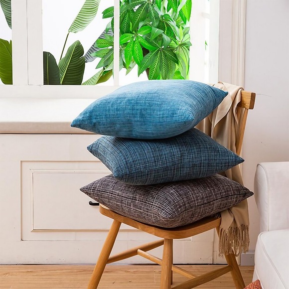Baumwoll-Leinen-Slub-Doppelseiten-Kissenbezug, 1 Stück, weich, dekorativ, quadratisch, Kissenbezug, Kissenbezug, Kissenbezug für Schlafzimmer, Wohnzimmer, Innenkissen für Sofa, Couch, Bett, Stuhl Lightinthebox