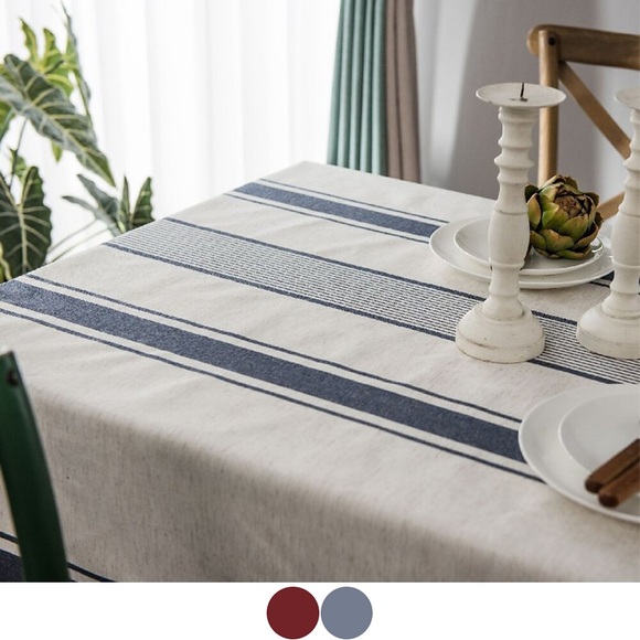 tischdecke bettwäsche baumwolle tischdecke staubdicht gestreift tisch küche garten außenbereich restrant rechteckig Lightinthebox