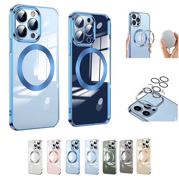 Handy Hülle Handyhüllen Für Apple Rückseite iPhone 14 Pro Max 14 Plus 13 12 11 Pro Max X XR XS Magnetisch Kameraobjektivschutz Kompatibel mit MagSafe Durchsichtig TPU Lightinthebox