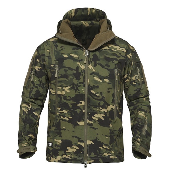 Herren Softshelljacke für Wanderer Wasserdichte Wanderjacke Regenjacke Winter Draussen warm halten Wasserdicht Windundurchlässig Atmungsaktiv Oberbekleidung Kapuzenshirt Windbreaker Windjacke Jagd Lightinthebox