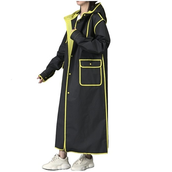 eva raincoat wasserdichter regenponcho wiederverwendbar unisex herren damen lange durchsichtige regenbekleidung Lightinthebox