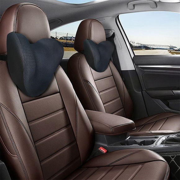 Super weiches Auto-Kopfstützenkissen 100% Memory Foam Auto-Nackenkissen mit verstellbarem Gurt Atmungsaktiver, abnehmbarer Bezug, ergonomisches Design - Reisekissen, Autokissen zur Lightinthebox