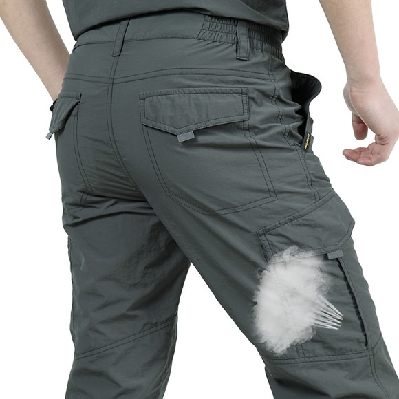 Herren Cargohosen Wanderhose Wanderhosen Taktische Hosen Militär Sommer Außen Ripstop Atmungsaktiv Wasserdicht Rasche Trocknung Hosen / Regenhose Unten 6 Taschen Elastische Taille Schwarz Armeegrün Lightinthebox