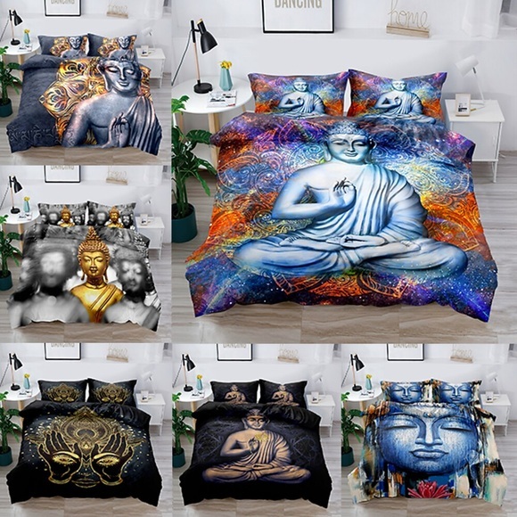 buddha bettwäsche set mandala bettbezug luxus twin king size bettsets böhmische bettwäsche 2/3 stücke mit kissenbezug bettwäsche set mit 1 oder 2 kissenbezügen (einzelne twin nur 1 stücke) Lightinthebox