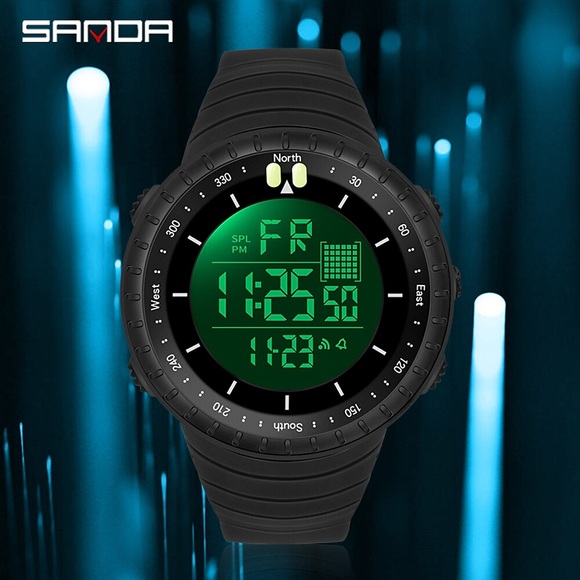 Sanda 2022 neue Uhren Herrenmode Outdoor-Militärsport Digitaluhr 5bar wasserdichte Armbanduhr Lightinthebox