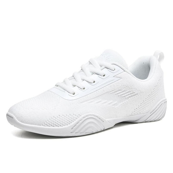 Unisex-Tanzsneaker Cheer-Schuhe Übungs-Outdoor-Cheerleader-Sneaker mit flachem Absatz zum Schnüren in Weiß Lightinthebox