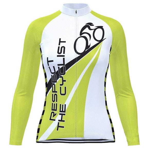 21Grams Damen Radtrikot fahrradbekleidung Fahrradtrikot Langarm Fahhrad Shirt mit 3 Gesäßtaschen MTB Mountain Rennrad Atmungsaktiv Rasche Trocknung Feuchtigkeitsabsorbierend Reflexstreiffen Grün Lightinthebox