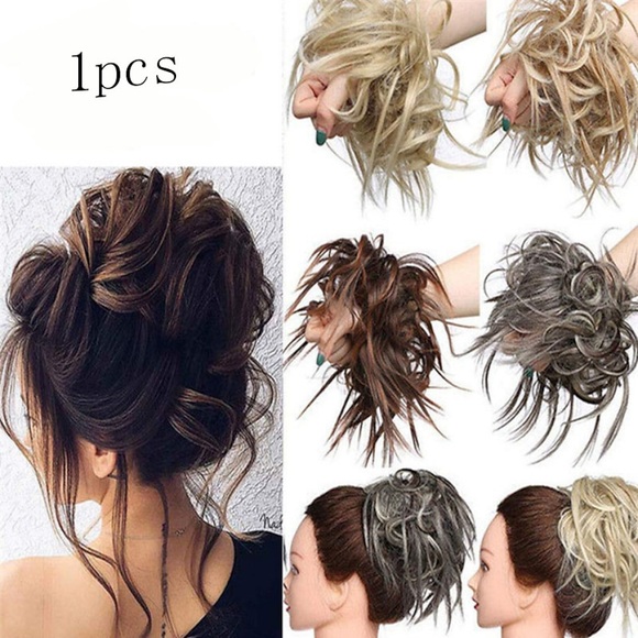 Zerzauste Hochsteckfrisur Messy Bun Haarteil Haarverlängerung Pferdeschwanz mit elastischem Gummiband Hochsteckfrisur Pferdeschwanz Haarteil Synthetische Haarverlängerungen Haargummis Pferdeschwanz Lightinthebox