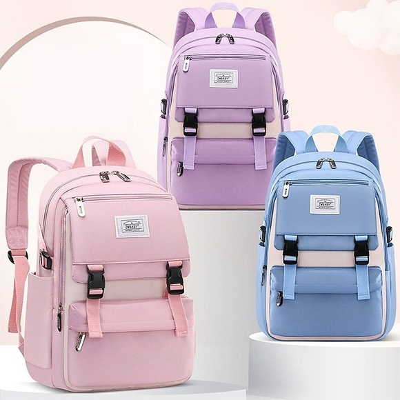 Schulrucksack Bookbag Einheitliche Farbe für Schüler Jungen Mädchen Wasserfest Wasserdicht Hohe Kapazität Polyester Oxford Stoff Schulranzen Rucksack Schulranzen 18 Zoll Lightinthebox
