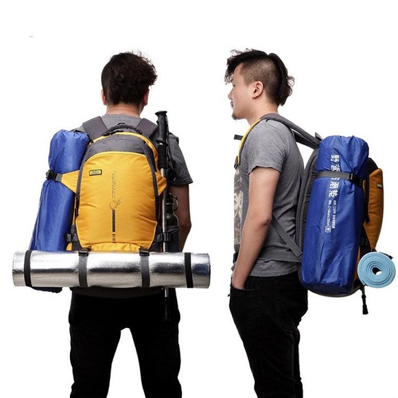 Herren Unisex Funktionsrucksack Sport Natur Campen und Wandern Feste Farbe Nylon Einstellbar Wasserdicht Reißverschluss Schwarz Gelb Blau Purpur Grün Lightinthebox