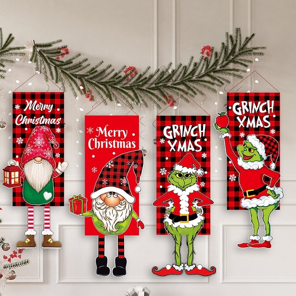 weihnachtsdekoration gellinch puppe hängende flagge gesichtslose puppe hängende flagge gartenflagge Lightinthebox